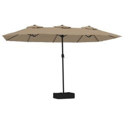 Parasol à double tête taupe 449x265 cm 555668555668