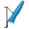 Parasol mural avec LED bleu mer 290 cm 555669555669