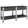 Lit surélevé de jardin avec étagère Gris 175x50x75 cm WPC 555675555675