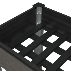 Lit surélevé de jardin avec étagère Gris 175x50x75 cm WPC 555675555675