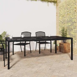 Table de jardin anthracite 200x100x72 cm acier 555676555676