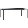 Table de jardin anthracite 200x100x72 cm acier 555676555676
