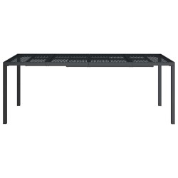 Table de jardin anthracite 200x100x72 cm acier 555676555676