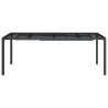 Table de jardin anthracite 200x100x72 cm acier 555676555676