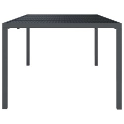 Table de jardin anthracite 200x100x72 cm acier 555676555676