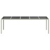 Table de jardin blanc 250x100x75 cm résine tressée verre trempé 555688555688