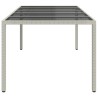 Table de jardin blanc 250x100x75 cm résine tressée verre trempé 555688555688