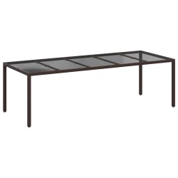 Table de Jardin Marron 250 x 100 x 75 cm polyrotin 555689555689