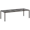 Table de Jardin Marron 250 x 100 x 75 cm polyrotin 555689555689