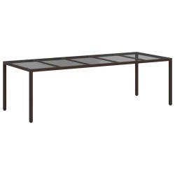 Table de Jardin Marron 250 x 100 x 75 cm polyrotin 555689555689