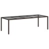 Table de Jardin Marron 250 x 100 x 75 cm polyrotin 555689555689