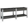 Lit surélevé de jardin avec étagère Gris 200x50x75 cm WPC 555690555690