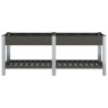 Lit surélevé de jardin avec étagère Gris 200x50x75 cm WPC 555690555690