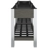 Lit surélevé de jardin avec étagère Gris 200x50x75 cm WPC 555690555690