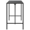 Table de bar et dessus en verre noir 180x70x110 cm poly rotin 555695555695