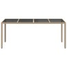 Table de Jardin Beige 190 x 90 x 75 cm polyrotin 555697555697
