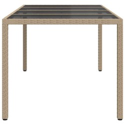 Table de Jardin Beige 190 x 90 x 75 cm polyrotin 555697555697