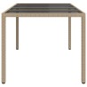 Table de Jardin Beige 190 x 90 x 75 cm polyrotin 555697555697