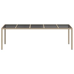Table de Jardin Beige 250 x 100 x 75 cm polyrotin 555698555698
