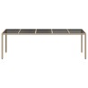 Table de Jardin Beige 250 x 100 x 75 cm polyrotin 555698555698
