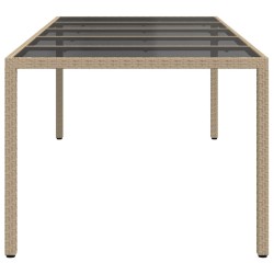 Table de Jardin Beige 250 x 100 x 75 cm polyrotin 555698555698
