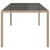 Table de Jardin Beige 250 x 100 x 75 cm polyrotin 555698555698
