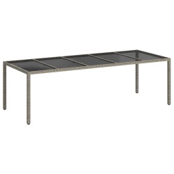Table de Jardin Gris 250 x 100 x 75 cm polyrotin 555699555699