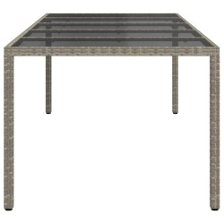 Table de Jardin Gris 250 x 100 x 75 cm polyrotin 555699555699