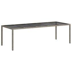 Table de Jardin Gris 250 x 100 x 75 cm polyrotin 555699555699