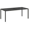 Table de Jardin Noir 190 x 90 x 75 cm polyrotin 555700555700
