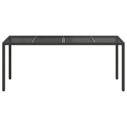 Table de Jardin Noir 190 x 90 x 75 cm polyrotin 555700555700