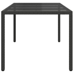 Table de Jardin Noir 190 x 90 x 75 cm polyrotin 555700555700