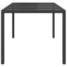 Table de Jardin Noir 190 x 90 x 75 cm polyrotin 555700555700
