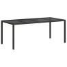 Table de Jardin Noir 190 x 90 x 75 cm polyrotin 555700555700