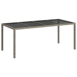 Table de Jardin Gris 190 x 90 x 75 cm polyrotin 555701555701