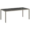 Table de Jardin Gris 190 x 90 x 75 cm polyrotin 555701555701