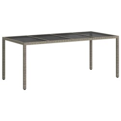 Table de Jardin Gris 190 x 90 x 75 cm polyrotin 555701555701
