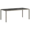 Table de Jardin Gris 190 x 90 x 75 cm polyrotin 555701555701