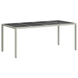 Table de Jardin Blanc 190 x 90 x 75 cm polyrotin 555702555702