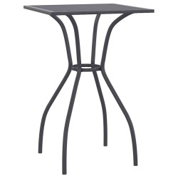 Table de jardin anthracite 50x50x72 cm treillis d'acier 555703555703