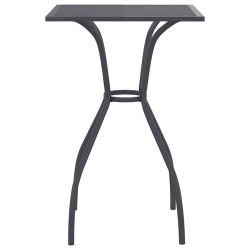 Table de jardin anthracite 50x50x72 cm treillis d'acier 555703555703
