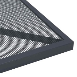 Table de jardin anthracite 50x50x72 cm treillis d'acier 555703555703