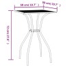 Table de jardin anthracite 50x50x72 cm treillis d'acier 555703555703