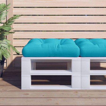 Coussin de palette turquoise 58x58x10 cm tissu oxford 555705555705