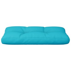 Coussin de palette turquoise 80x40x12 cm tissu 555707555707