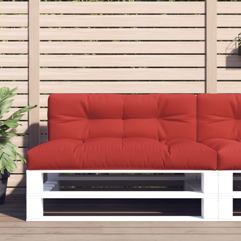 Coussin de palette rouge 120x40x12 cm tissu 555710555710