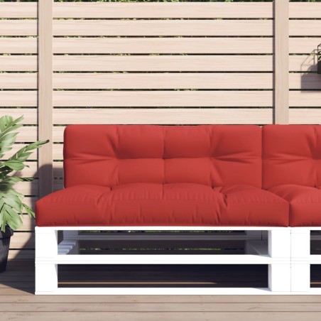 Coussin de palette rouge 120x40x12 cm tissu 555710555710