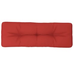 Coussin de palette rouge 120x40x12 cm tissu 555710555710