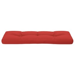Coussin de palette rouge 120x40x12 cm tissu 555710555710