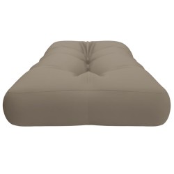 Coussin de palette taupe 120x40x12 cm tissu 555711555711